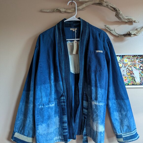 dr. collectors corsican fisherman jacket rising sun in size L ☄️🌀💙💠🐟🌕 - Picture 7 of 7